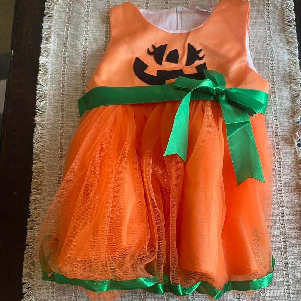 Ibtom Castle Pumpkin Halloween Tulle Dress